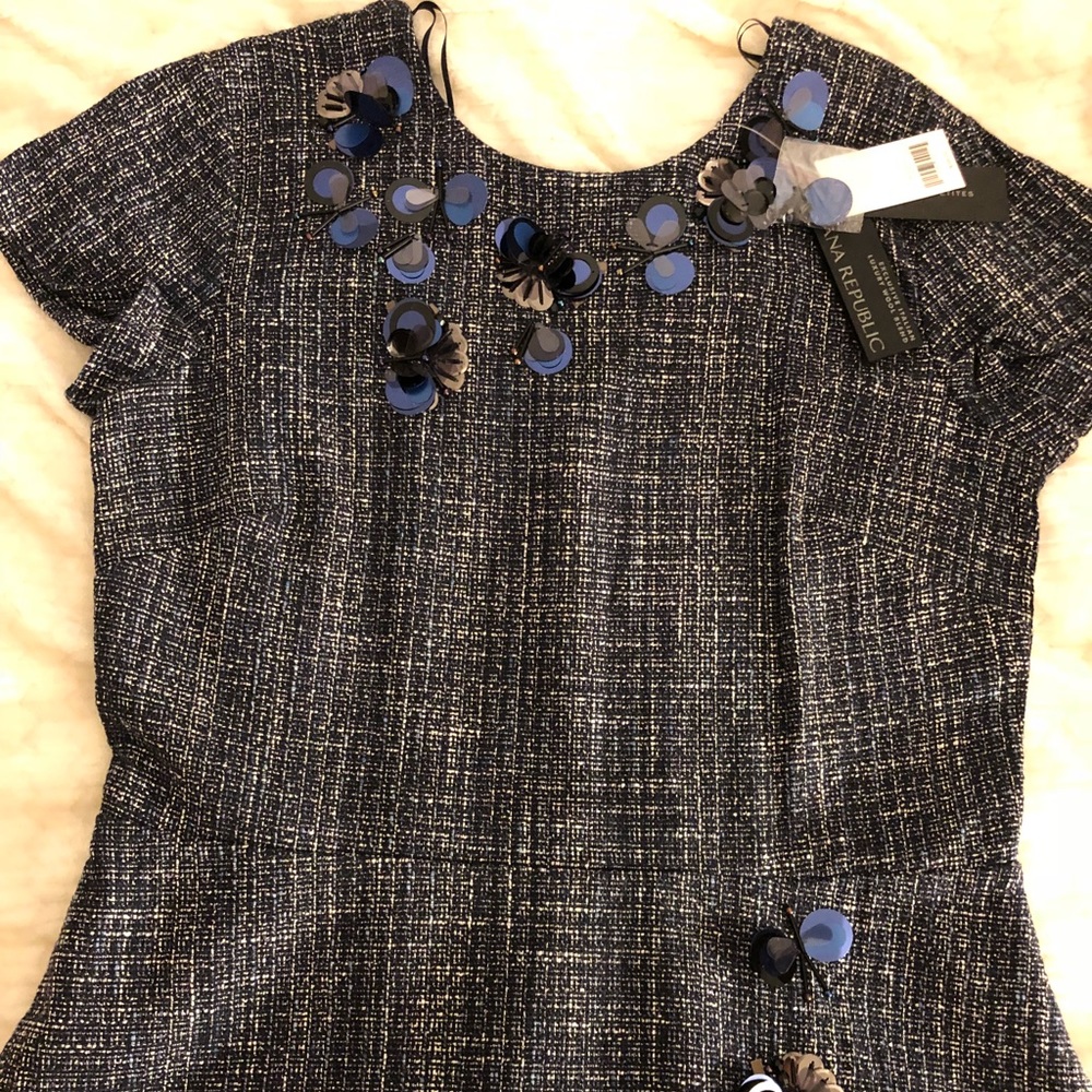 Banana Republic Tweed Sequence Top NWT!
